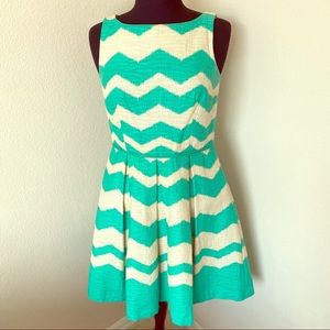 Green Chevron Dress